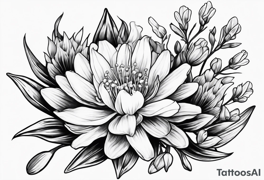 Indian paintbrush 
Snow drop flower
Carnation
Lily of the valley tattoo idea
