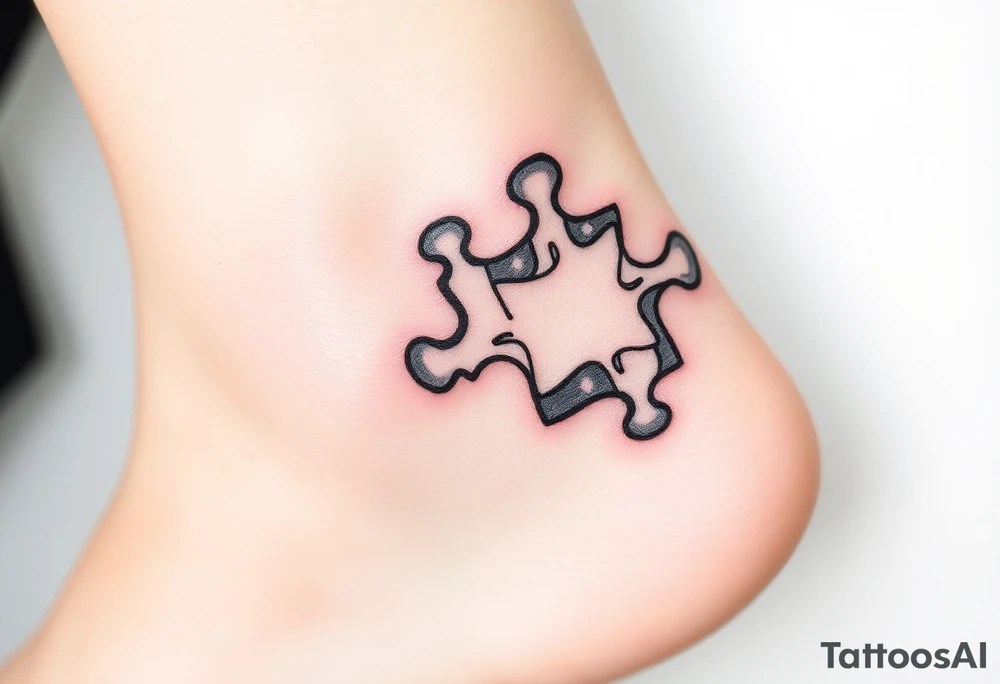 autism puzzle piece tattoo idea
