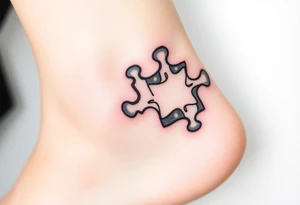 autism puzzle piece tattoo idea