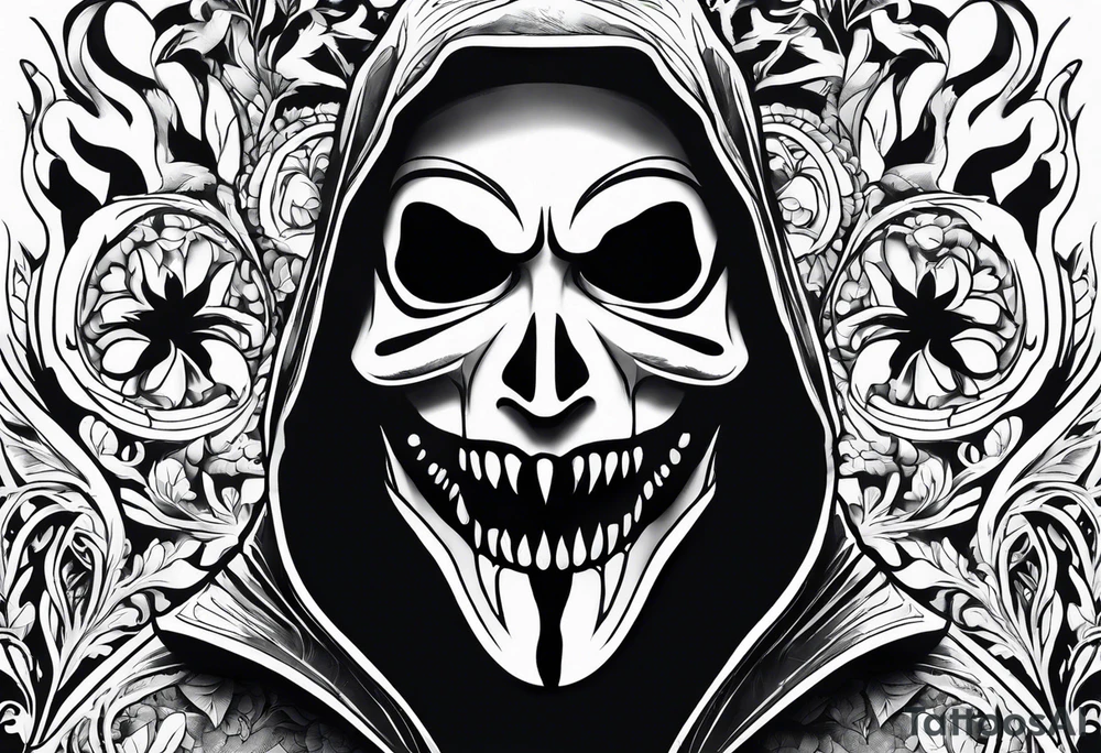 ghostface killer from scream tattoo idea