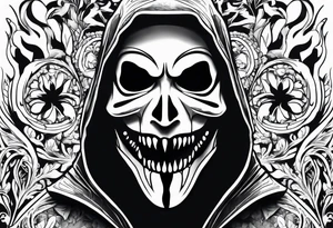 ghostface killer from scream tattoo idea