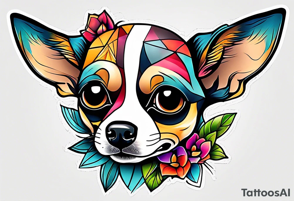 Funny chihuahua tattoo idea