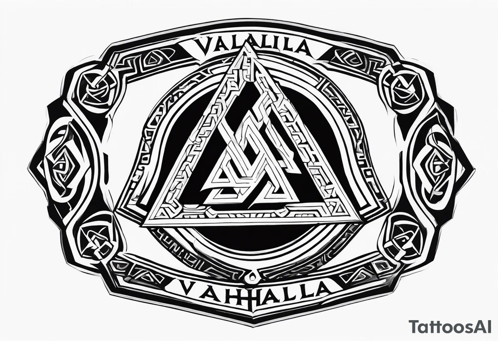 Valhalla shield sword valknut tattoo idea