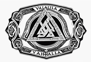 Valhalla  shield sword valknut tattoo idea