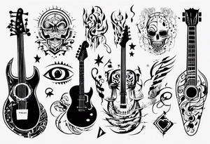 fun music tattoo idea