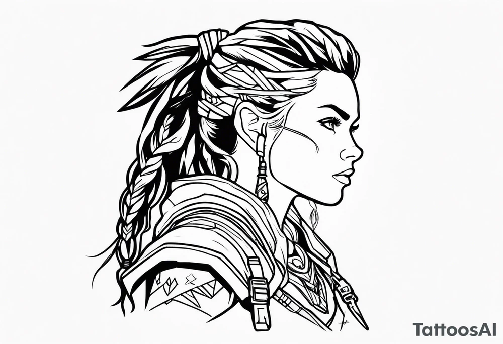 horizon zero dawn aloy mini tattoo idea