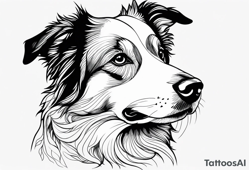 Boarder collie tattoo idea