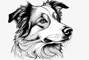 Boarder collie tattoo idea