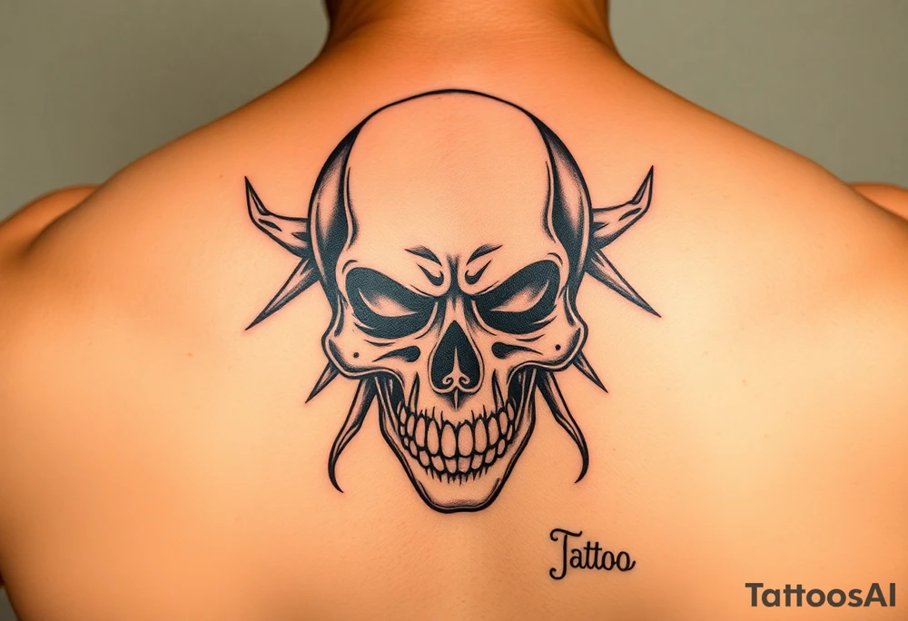 Chicano style. Skull, motorcycle tattoo idea