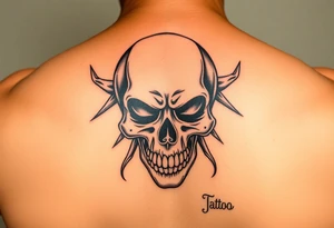 Chicano style. Skull, motorcycle tattoo idea