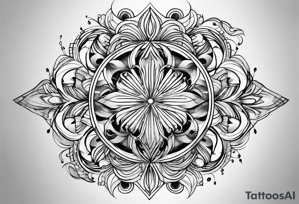 abstract lines tattoo idea