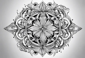 abstract lines tattoo idea
