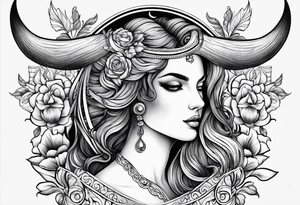 Love connection between Taurus and Virgo. Italian heritage tattoo idea