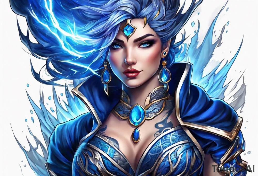Blue Lightning tattoo idea