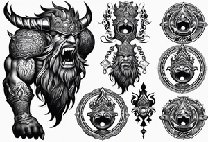 full body strong mythical giant cyclops tattoo idea