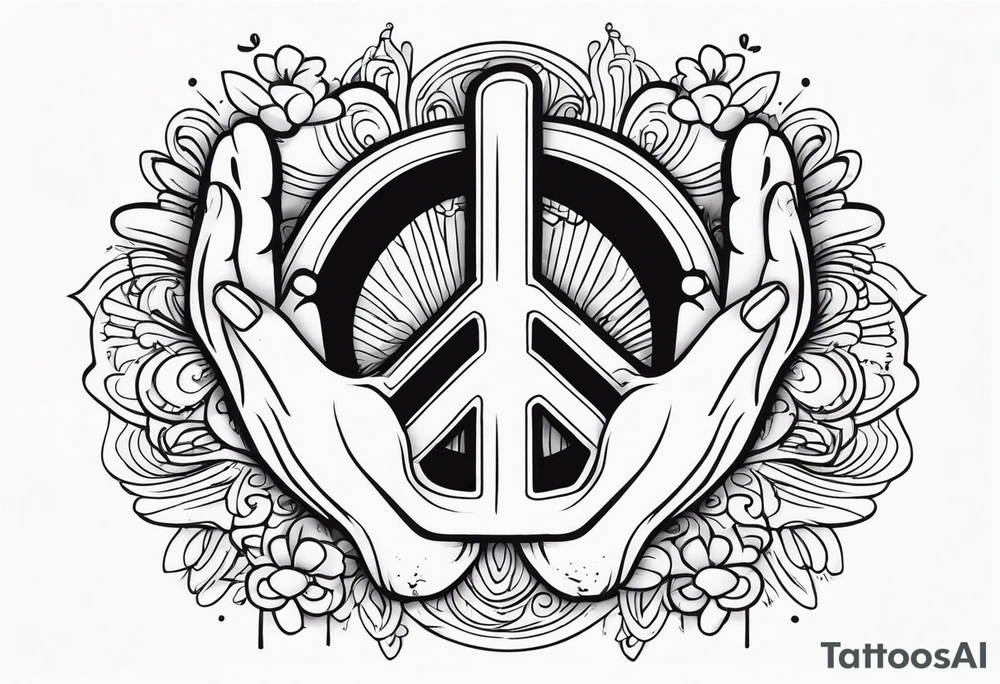 hands, peace sign tattoo idea