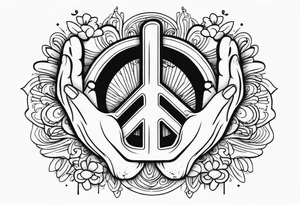 hands, peace sign tattoo idea