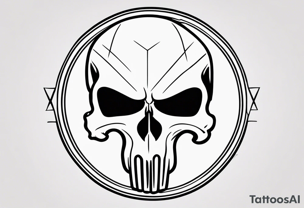 Manners Maketh Man with The Punisher skull tattoo idea
