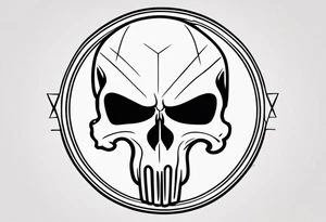 Manners Maketh Man with The Punisher skull tattoo idea