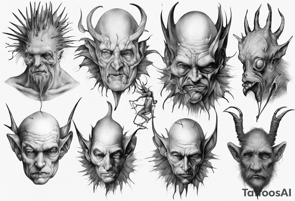 Creature-man tattoo idea
