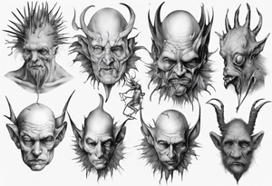 Creature-man tattoo idea