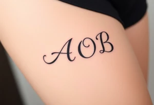 AOB lettering tattoo idea