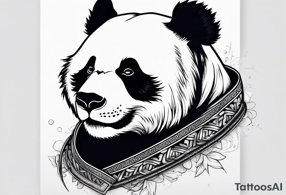 Panda with tusks. tattoo idea