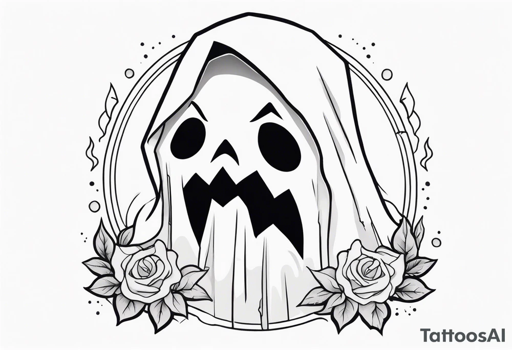 ghost who crying tattoo idea