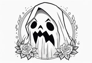 ghost who crying tattoo idea