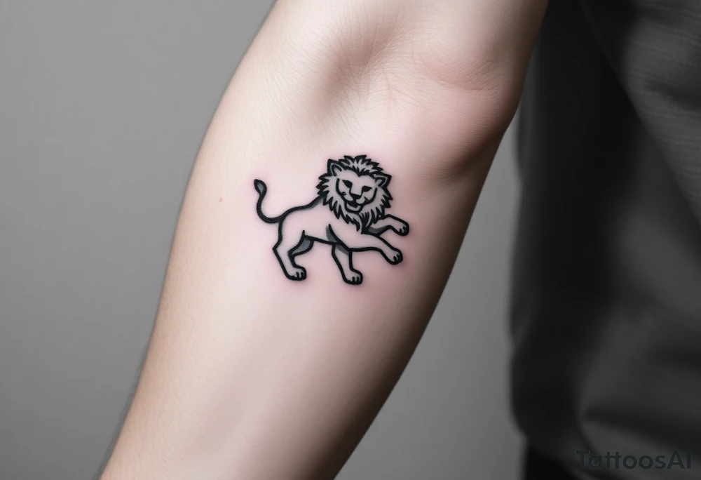 Fancy style "leo"  birth
 sign lion tattoo idea