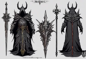 witch king lord of the real rings, leg piece which would take up the back side of my calf, from the back of knee to ankle tattoo idea