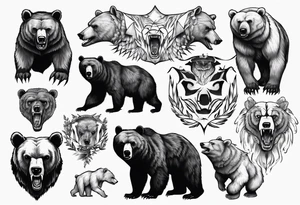 Fierce bear tattoo idea
