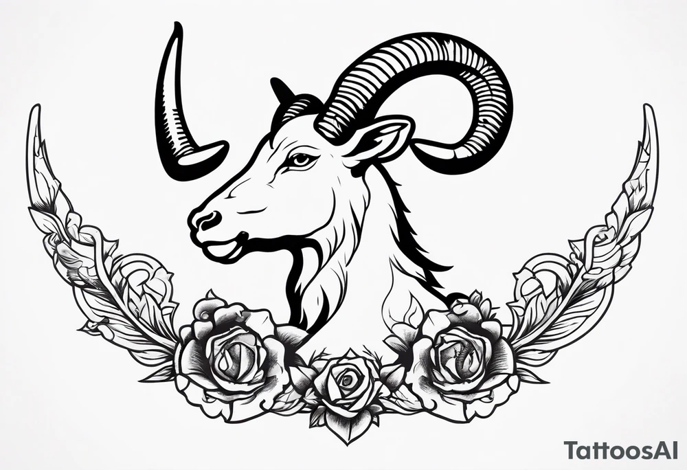 capricorn with a shotgun tattoo idea