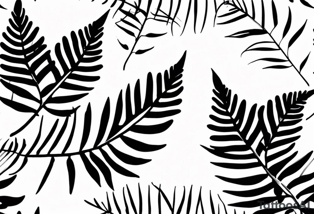 Lush Fern Leaves tattoo idea