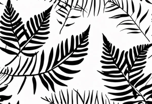 Lush Fern Leaves tattoo idea