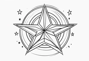 y2k star tattoo idea