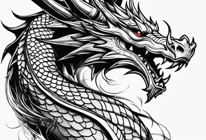 dragon in the sky tattoo idea
