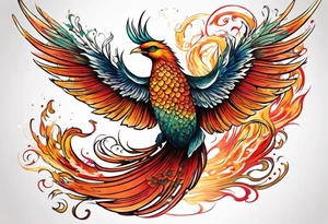 Flying Phoenix tattoo idea