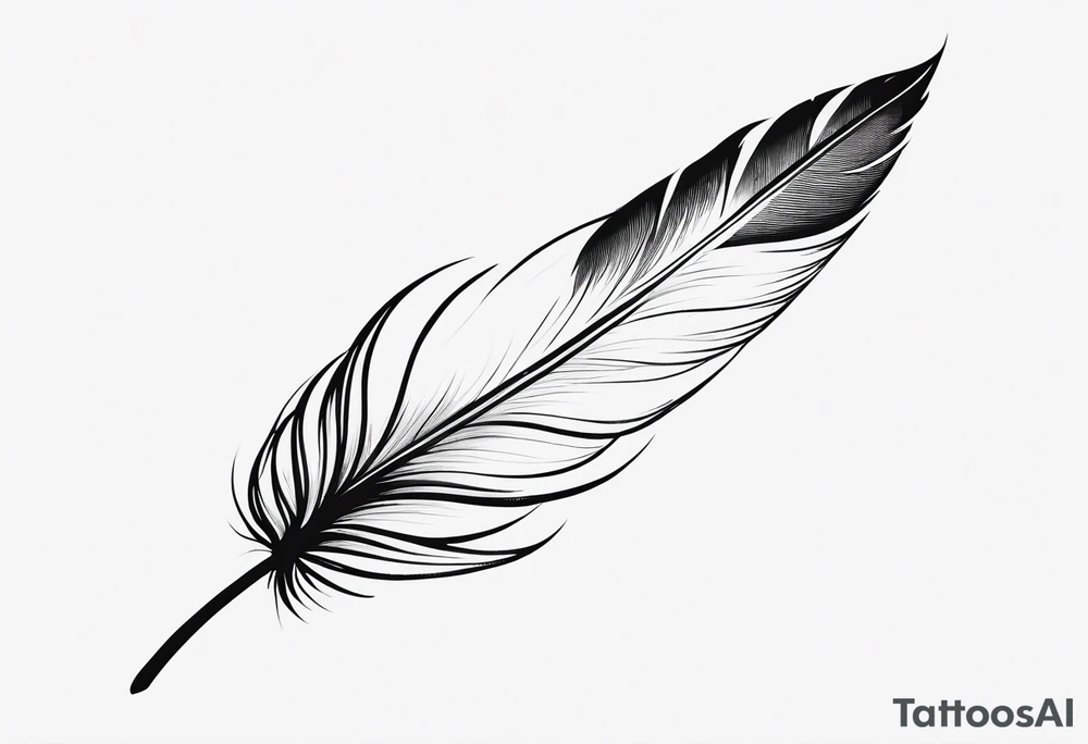birds feather tattoo idea