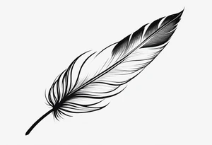 birds feather tattoo idea