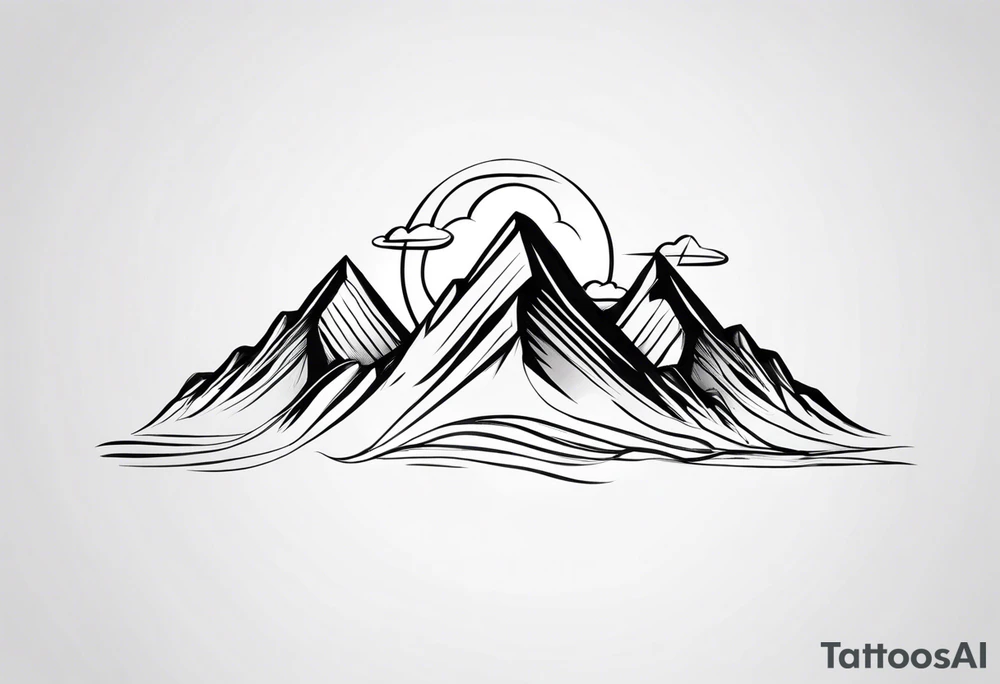 Three mountains tattoo idea