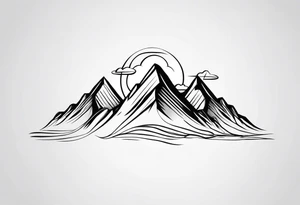 Three mountains tattoo idea