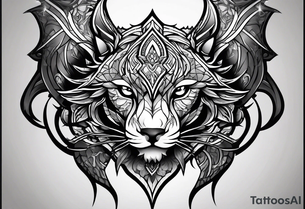 leg armor tattoo idea