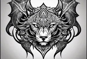 leg armor tattoo idea