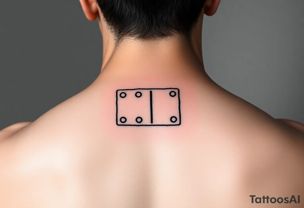 One-blank domino tile on wrist tattoo idea