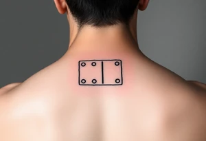 One-blank domino tile on wrist tattoo idea