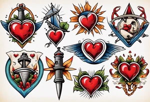 traditional heart tattoo tattoo idea
