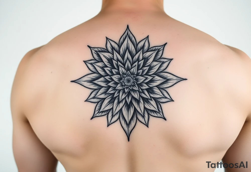 Dahlia mandala tattoo idea