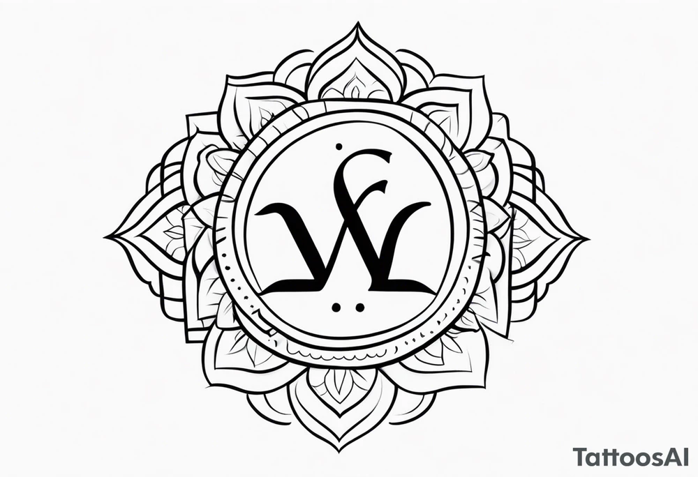 Tattoo ਨਿਰਭਉ ਨਿਰਵੈਰ written in Gurmukhi written text. tattoo idea