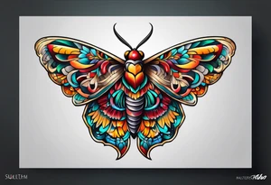 Moth in Mexico tattoo idea